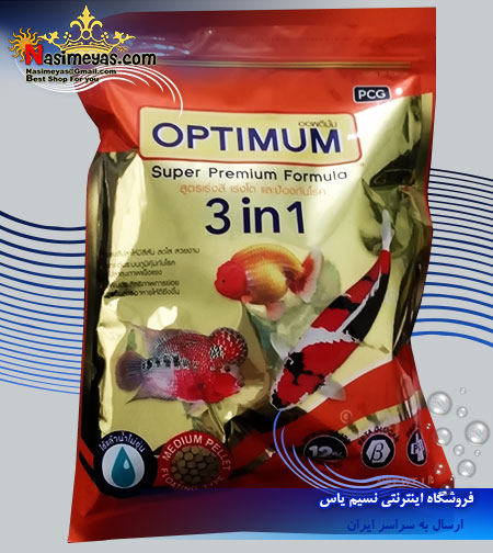 فروش غذای پلیت متوسط 3 در 1 ماهی های زینتی اوپتیمم