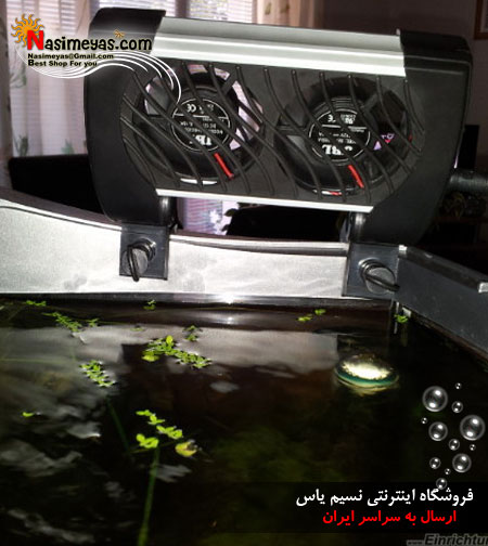 فروش فن خنک کننده آکواریوم 2 موتوره آب شیرین و آب شور جی بی ال