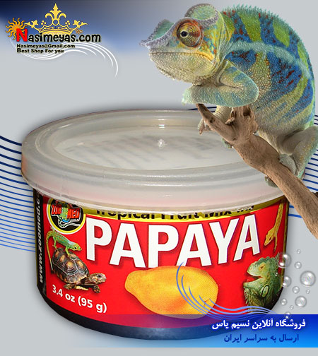فروش کنسرو میکس پاپایا برای غذای خزندگان 95 گرم زوو مد کروچی -  Croci zoomed Papaya 95g
