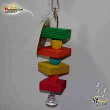 اسباب بازی پرنده چوبی زنگوله دار کد ۱۰۷۲
