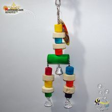 اسباب بازی پرنده چوب و زنجیر زنگوله دار کد ۱۰۱۲
