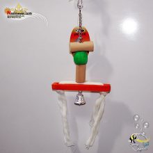 اسباب بازی پرنده چوب و زنجیر زنگوله دار کد ۱۰۲۰